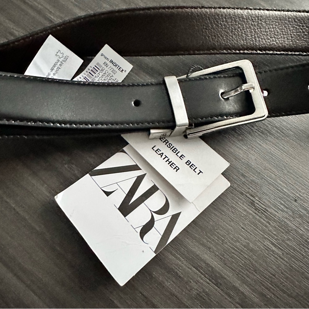 Zara Man Reversible Leather Belt - Picture 2 of 7